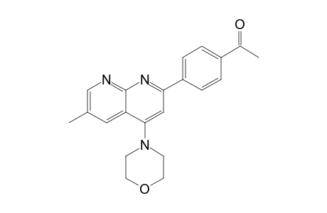 1-[4-(6-methyl-4-morpholin-4-yl-1,8-naphthyridin-2-yl)phenyl]ethanone
