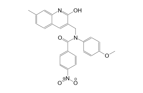 N-[(2-hydroxy-7-methyl-3-quinolinyl)methyl]-N-(4-methoxyphenyl)-4-nitrobenzamide