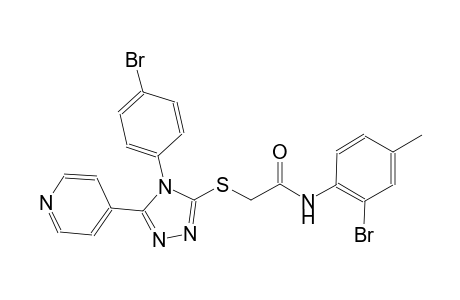 N-(2-bromo-4-methylphenyl)-2-{[4-(4-bromophenyl)-5-(4-pyridinyl)-4H-1,2,4-triazol-3-yl]sulfanyl}acetamide
