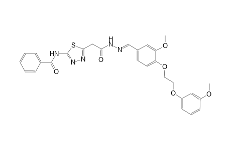 N-{5-[2-((2E)-2-{3-methoxy-4-[2-(3-methoxyphenoxy)ethoxy]benzylidene}hydrazino)-2-oxoethyl]-1,3,4-thiadiazol-2-yl}benzamide