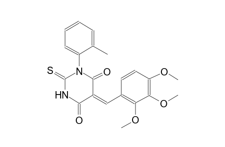 (5Z)-1-(2-methylphenyl)-2-thioxo-5-(2,3,4-trimethoxybenzylidene)dihydro-4,6(1H,5H)-pyrimidinedione