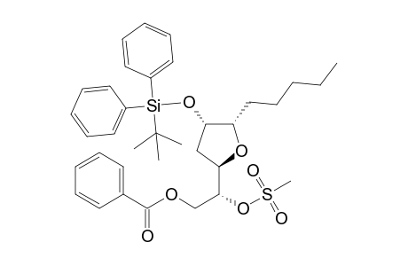 (2R)-2-[(4S,5S,2R)-4-(tert-Butyldiphenylsiloxy)-5-pentyl-tetrahydrofuran-2-yl]-2-methylsulfonyloxyethyl benzoate