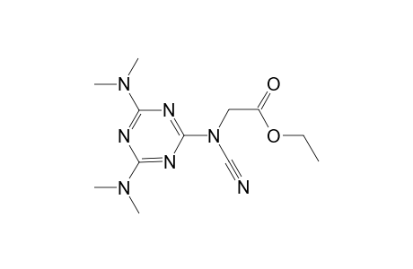2-[[4,6-bis(dimethylamino)-1,3,5-triazin-2-yl]-cyanoamino]acetic acid ethyl ester