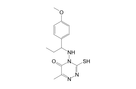 4-[1-(4'-Methoxyphenyl)propyl]amino-3-mercapto-6-methyl-4H-1,2,4-triazin-5-one