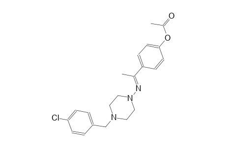 phenol, 4-[(1E)-1-[[4-[(4-chlorophenyl)methyl]-1-piperazinyl]imino]ethyl]-, acetate (ester)