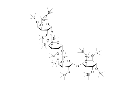 ((6-((3,4,5-Tris((tms)oxy)-6-(((3,4,5-tris((tms)oxy)-6-(((3,4,5-tris((tms)oxy)-6-(((tms)oxy)methyl)tetrahydro-2H-pyran-2-yl)oxy)methyl)tetrahydro-2H-pyran-2-yl)oxy)methyl)tetrahydro-2H-pyran-2-yl)oxy)cyclohexane-1,2,3,4,5-pentayl)pentakis(oxy))pentakis(tms)