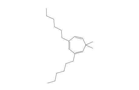 1,3,5-Cycloheptatriene, 2,4-dihexyl-7,7-dimethyl-