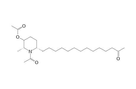 3-Piperidinol, 1-acetyl-2-methyl-6-(13-oxotetradecyl)-, acetate (ester), [2R-(2.alpha.,5.alpha.,6.alpha.)]-