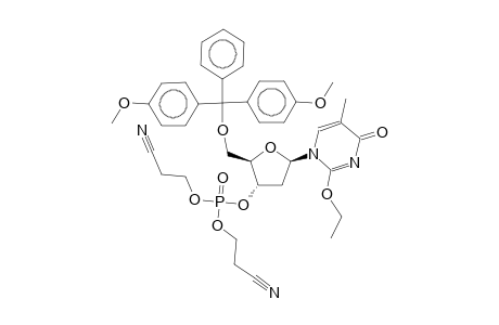 Bis-(2-cyanoethyl)-(5'-dimethoxy-triphenylmethyl-6-ethylthymidin-3'-yl)-phosphate