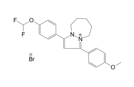 1-[4-(difluoromethoxy)phenyl]-3-(4-methoxyphenyl)-5H,6H,7H,8H,9H-pyrazolo[1,2-a][1,2]diazepin-4-ium bromide