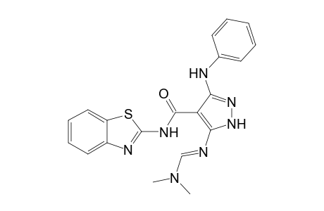 3-Anilino-N-(benzothiazol-2-yl)-5-((dimethylamino)methyleneamino)-1H-pyrazole-4-carboxamide