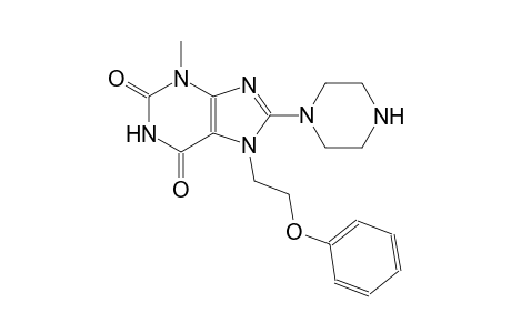 3-methyl-7-(2-phenoxyethyl)-8-(1-piperazinyl)-3,7-dihydro-1H-purine-2,6-dione