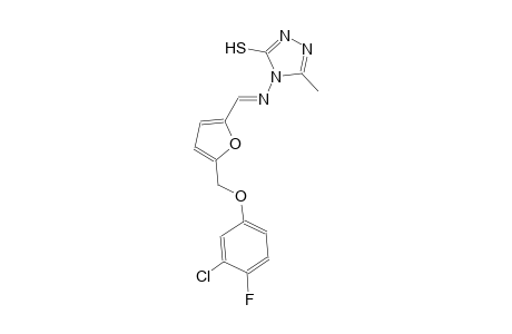 4-[((E)-{5-[(3-chloro-4-fluorophenoxy)methyl]-2-furyl}methylidene)amino]-5-methyl-4H-1,2,4-triazole-3-thiol