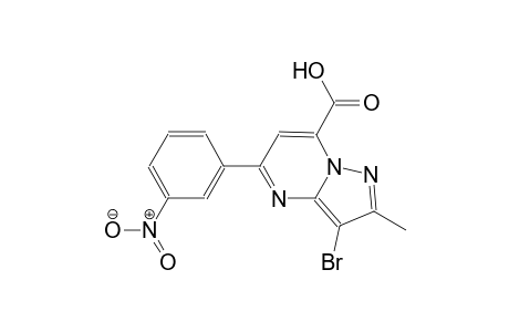 pyrazolo[1,5-a]pyrimidine-7-carboxylic acid, 3-bromo-2-methyl-5-(3-nitrophenyl)-