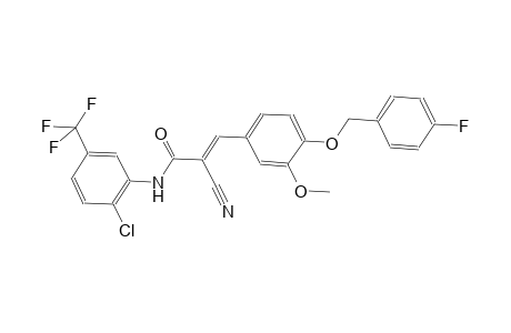 (2E)-N-[2-chloro-5-(trifluoromethyl)phenyl]-2-cyano-3-{4-[(4-fluorobenzyl)oxy]-3-methoxyphenyl}-2-propenamide