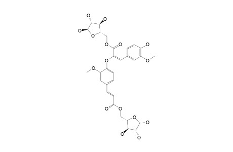 DI-5-O-L-ARABINOFURANOSYL-8-O-4-DEHYDRO-DIFERULATE;ISOMER-B-ALPHA,A-BETA