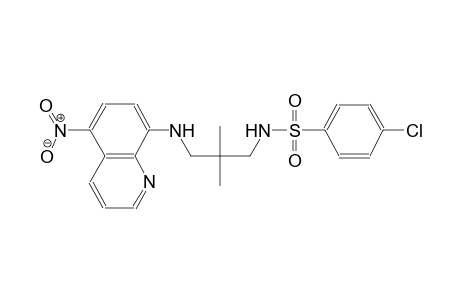 benzenesulfonamide, 4-chloro-N-[2,2-dimethyl-3-[(5-nitro-8-quinolinyl)amino]propyl]-