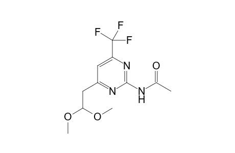 4-Trifluoromethyl-6-(2,2-dimethoxyethyl)-2-acetylaminopyrimidine