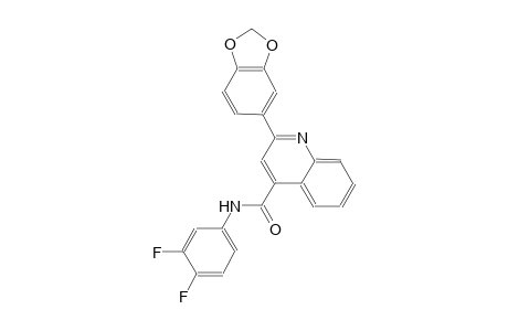 2-(1,3-benzodioxol-5-yl)-N-(3,4-difluorophenyl)-4-quinolinecarboxamide