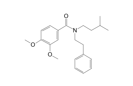 Benzamide, 3,4-dimethoxy-N-(2-phenylethyl)-N-(3-methylbutyl)-