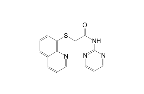 N-(2-pyrimidinyl)-2-(8-quinolinylsulfanyl)acetamide