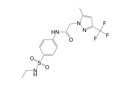N-{4-[(ethylamino)sulfonyl]phenyl}-2-[5-methyl-3-(trifluoromethyl)-1H-pyrazol-1-yl]acetamide