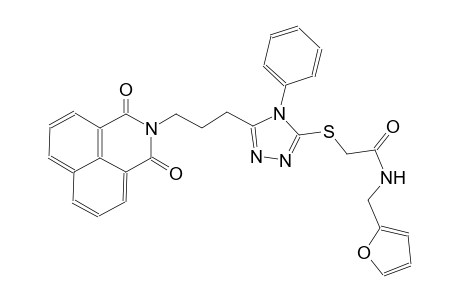 2-({5-[3-(1,3-dioxo-1H-benzo[de]isoquinolin-2(3H)-yl)propyl]-4-phenyl-4H-1,2,4-triazol-3-yl}sulfanyl)-N-(2-furylmethyl)acetamide