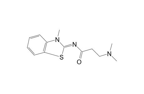 3-(DIMETHYLAMINO)-N-(3-METHYL-2-BENZOTHIAZOLINYLIDENE)PROPIONAMIDE