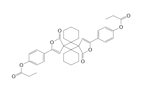 2,14-Dioxatetraspiro[4.0.5.0.4.0.5.0]docosa-3,15-diene-1,13-dione, (5-alpha., 12.beta.)-3,15-bis(4-propanoyloxyphenyl)-