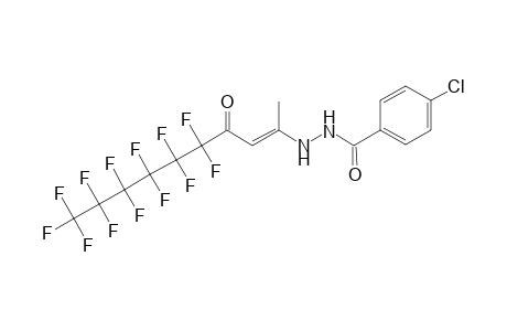 4-Chloro-N'-[(1E)-4,4,5,5,6,6,7,7,8,8,9,9,9-tridecafluoro-1-methyl-3-oxo-1-nonenyl]benzohydrazide