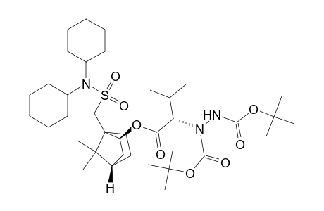 1,2-Hydrazinedicarboxylic acid, 1-[1-[[[1-[[(dicyclohexylamino)sulfonyl]methyl]-7,7-dimethylbicyclo[2.2.1]hept-2-yl]oxy]carbonyl]-2-methylpropyl]-, bis(1,1-dimethylethyl) ester, [1S-[1.alpha.,2.beta.(R*),4.beta.]]-