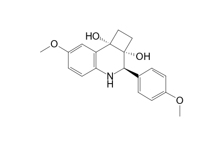 2aR*,3R*,8bS*-2a,8b-dihydroxy-7-methoxy-3-(p-methoxyphenyl)-1,2,3,4-tetrahydrocyclobut[c]quinoline