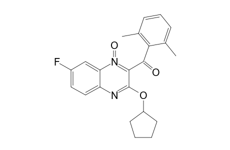 3-(CYCLOPENTYLOXY)-2-(2,6-DIMETHYLBENZOYL)-7-FLUORO-QUINOXALINE-1-OXIDE