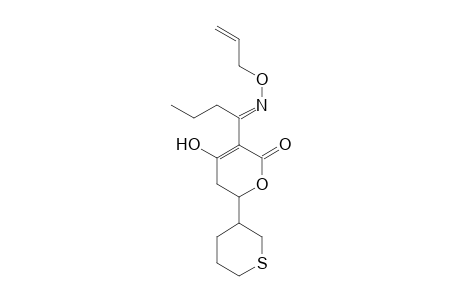 2H-Pyran-2-one, 5,6-dihydro-4-hydroxy-3-[1-[(2-propenyloxy)imino]butyl]-6-(tetrahydro-2H-thiopyran-3-yl)-