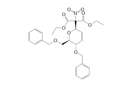 2-[(2R,5S,6R)-5-(benzyloxy)-6-(benzyloxymethyl)-5,6-dihydro-2H-pyran-2-yl]-2-nitro-malonic acid diethyl ester
