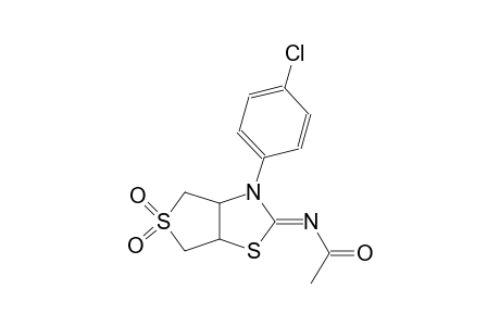 N-((2Z)-3-(4-chlorophenyl)-5,5-dioxidotetrahydrothieno[3,4-d][1,3]thiazol-2(3H)-ylidene)acetamide
