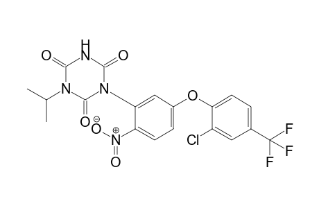 1,3,5-Triazine-2,4,6(1H,3H,5H)-trione, 1-[5-[2-chloro-4-(trifluoromethyl)phenoxy]-2-nitrophenyl]-3-(1-methylethyl)-