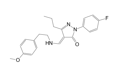3H-pyrazol-3-one, 2-(4-fluorophenyl)-2,4-dihydro-4-[[[2-(4-methoxyphenyl)ethyl]amino]methylene]-5-propyl-, (4E)-