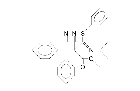 Methyl 3-tert-butylimino-2-cyano-2-(diphenyl-cyanomethyl)-3-phenyl-thiopropanoate