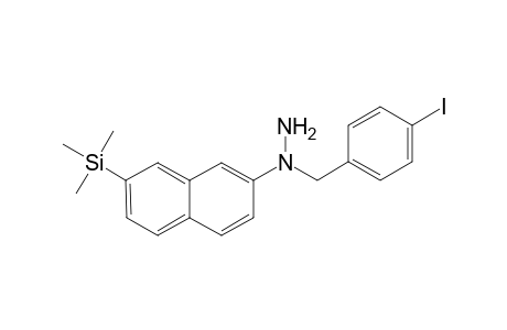 1-(4-iodobenzyl)-1-(7-(trimethylsilyl)naphthalen-2-yl)hydrazine