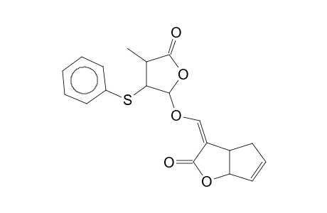 Cyclopenteno[4.3-b]tetrahydrofuran, 3-[(4-methyl-5-oxo-3-phenylthio)tetrahydrofuran-2-yloxymethylene]-