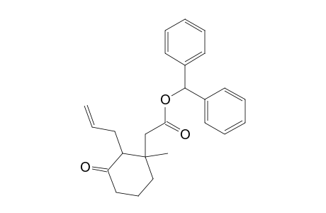 Cyclohexaneacetic acid, 1-methyl-3-oxo-2-(2-propenyl)-, diphenylmethyl ester, trans-