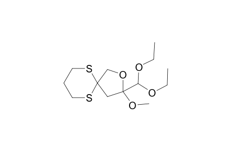 3-(diethoxymethyl)-3-methoxy-2-oxa-6,10-dithiaspiro[4.5]decane