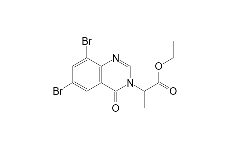 3(4H)-Quinazolineacetic acid, 6,8-dibromo-.alpha.-methyl-4-oxo-, ethyl ester, (.+-.)-