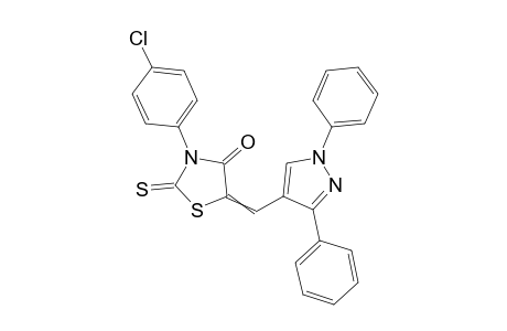 3-(4-chlorophenyl)-5-((1,3-diphenyl-1H-pyrazol-4-yl)methylene-2-thioxothiazolidin-4-one)