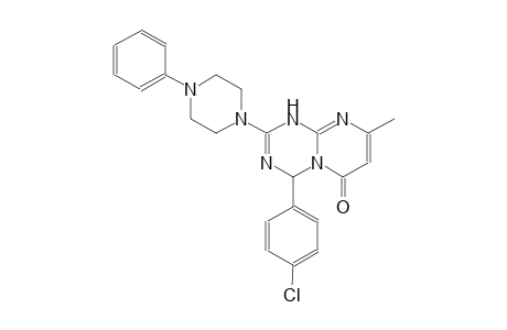 6H-pyrimido[1,2-a][1,3,5]triazin-6-one, 4-(4-chlorophenyl)-1,4-dihydro-8-methyl-2-(4-phenyl-1-piperazinyl)-
