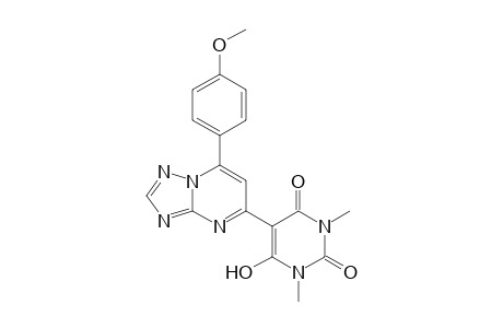 5-(6-Hydroxy-1,3-dimethylpyrimidine-2,4-dion-5-yl)-7-(4-methoxyphenyl)-1,2,4-triazole[1,5-a]pyrimidine
