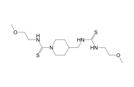 N-(2-methoxyethyl)-4-[({[(2-methoxyethyl)amino]carbothioyl}amino)methyl]-1-piperidinecarbothioamide
