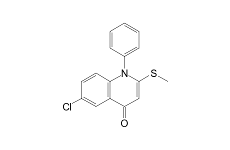 4(1H)-Quinolinone, 6-chloro-2-(methylthio)-1-phenyl-