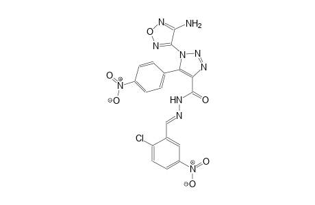1-(4-amino-1,2,5-oxadiazol-3-yl)-N'-[(E)-(2-chloro-5-nitrophenyl)methylidene]-5-(4-nitrophenyl)-1H-1,2,3-triazole-4-carbohydrazide